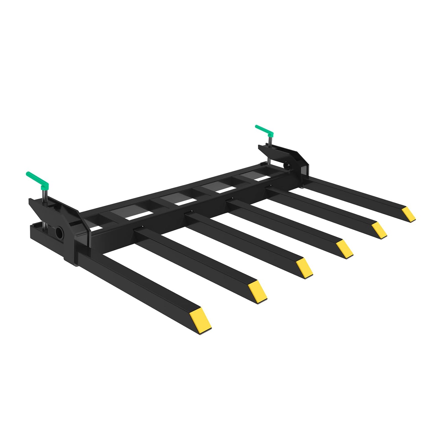 Clamp on Debris Forks to 60" Bucket, 4000 lbs Capacity Heavy Duty Clamp on Pallet Forks Bucket Forks Attachments Fit for Loader Bucket Skidsteer Tractor