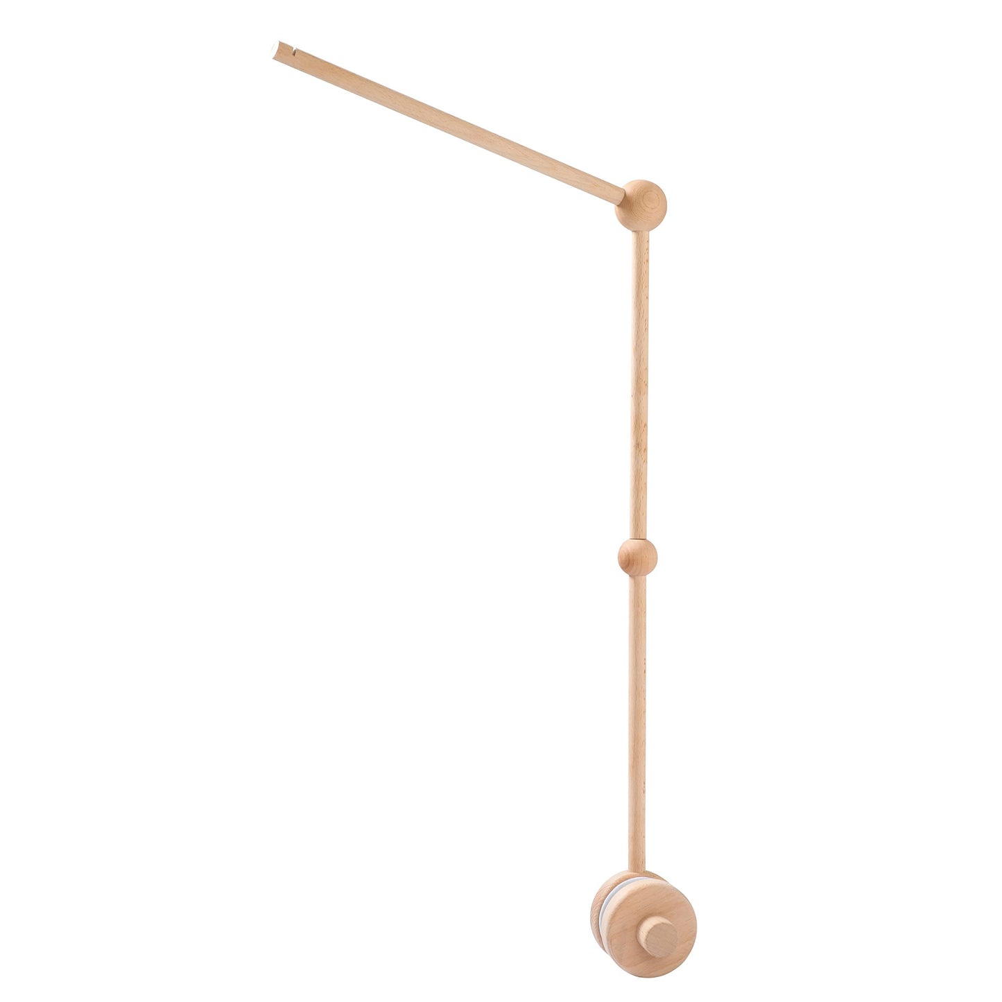 Promise Babe Wooden Crib Mobile Arm Holder - Adjustable DIY Baby Mobile Stand Bracket Holder for Hanging Bed Bell Wind Chimes Nursery Deco