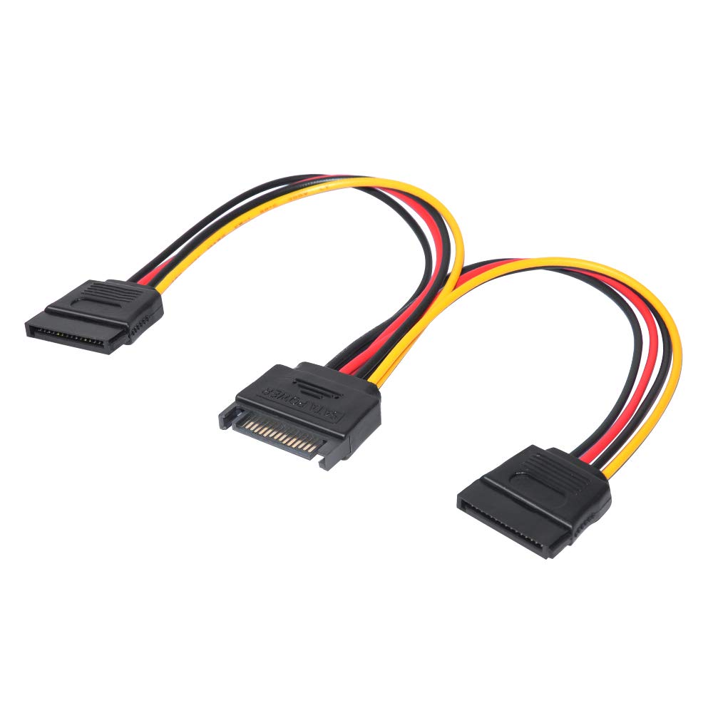 DEEPFOX Mounting Kit - Dual 2.5 Inch to 3.5 Inch Internal Hard Disk Drive SSD/HDD Hard Disk Drive Mounting Kit Bracket [SATA and Power Cables included]