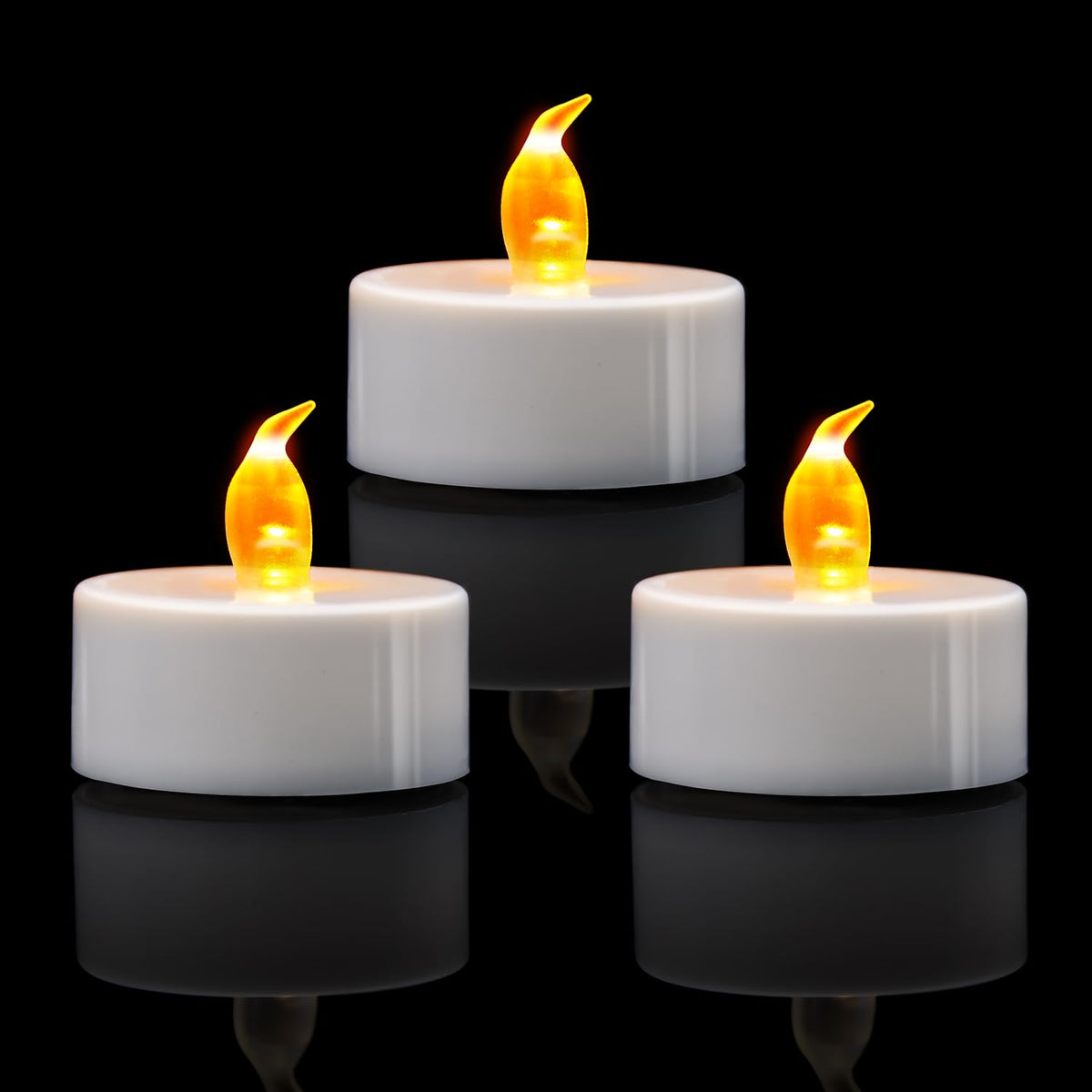 KOABY 200 Pack LED Tea Lights, Warm Yellow Flickering Lights, Last 100H+