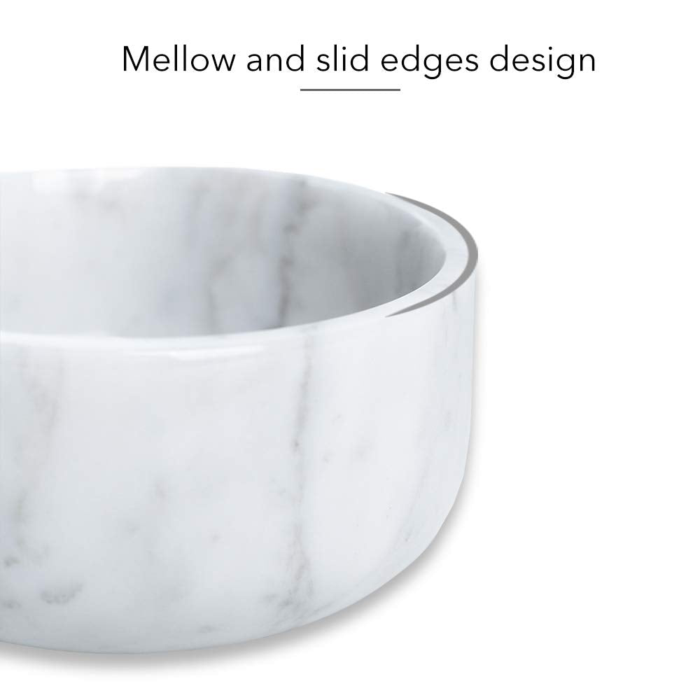 JIMEI Marble Decorative Bowl - Modern Fruit Bowl & Keys Entryway Bowl, 5 inch