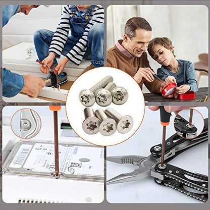 E·Durable Torx Screwdriver Set T3 T4 T5 T6 T8 T9 T10 T15 Security Torx Drivers with ESD Tweezers, Magnetic Screwdrivers Precision Repair Kit for Xbox PS4 Ring Doorbell Folding knife Macbook Computer