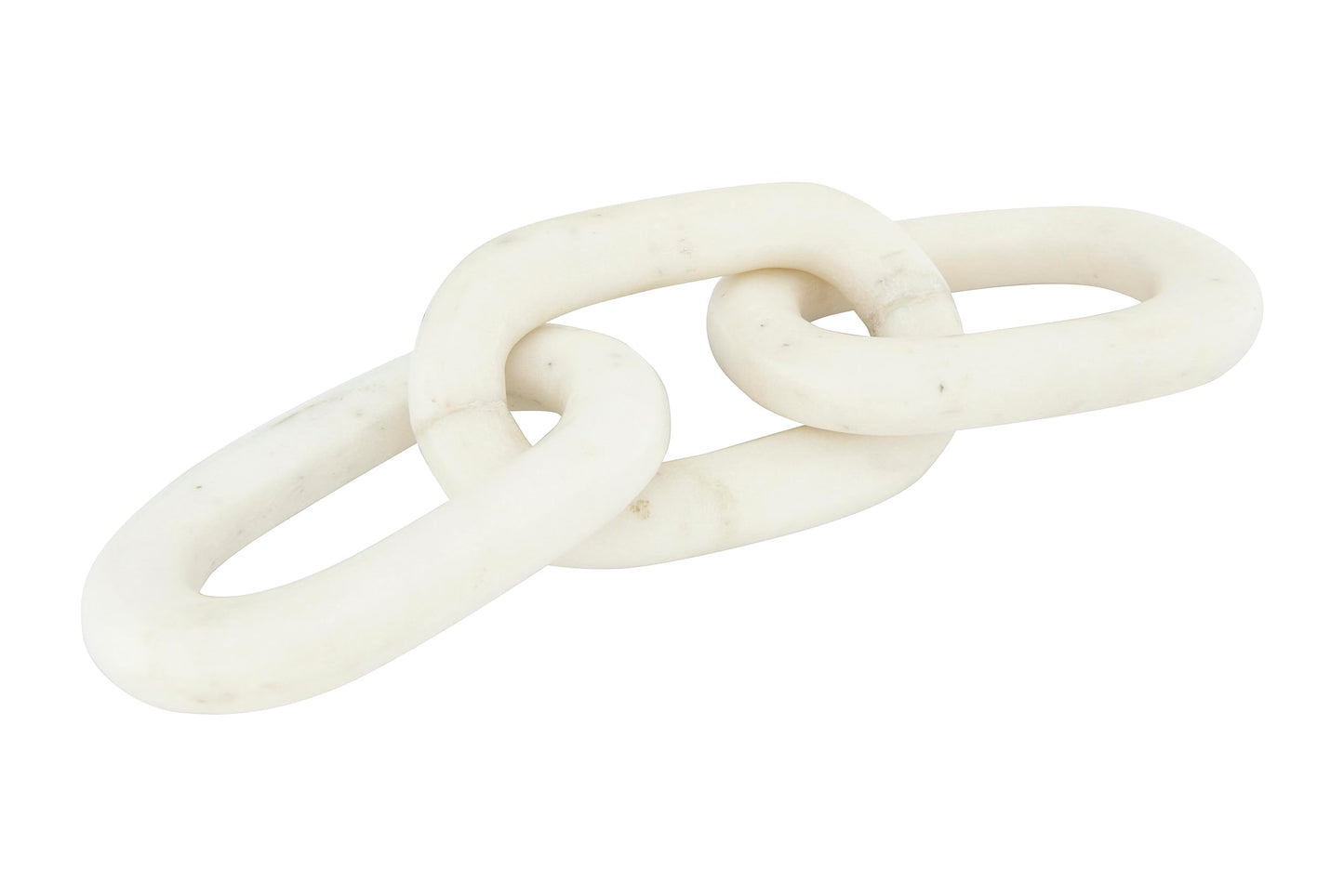 Bloomingville Decorative Marble Chain, Variegated White Tones