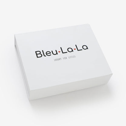 Bleu La La Baby Gift Set - Organic Cotton Newborn Blanket Essentials, Thoughtful Baby Shower & New Baby Gift for Boys & Girls (Luxe - Sky Blue)