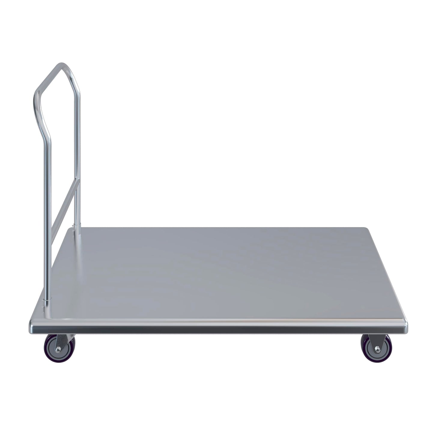 AmGood Stainless Steel Platform Cart. 24 in. Wide x 48 in. Long x 34 in. High. Push Dolly Flatbed Cart with Handle