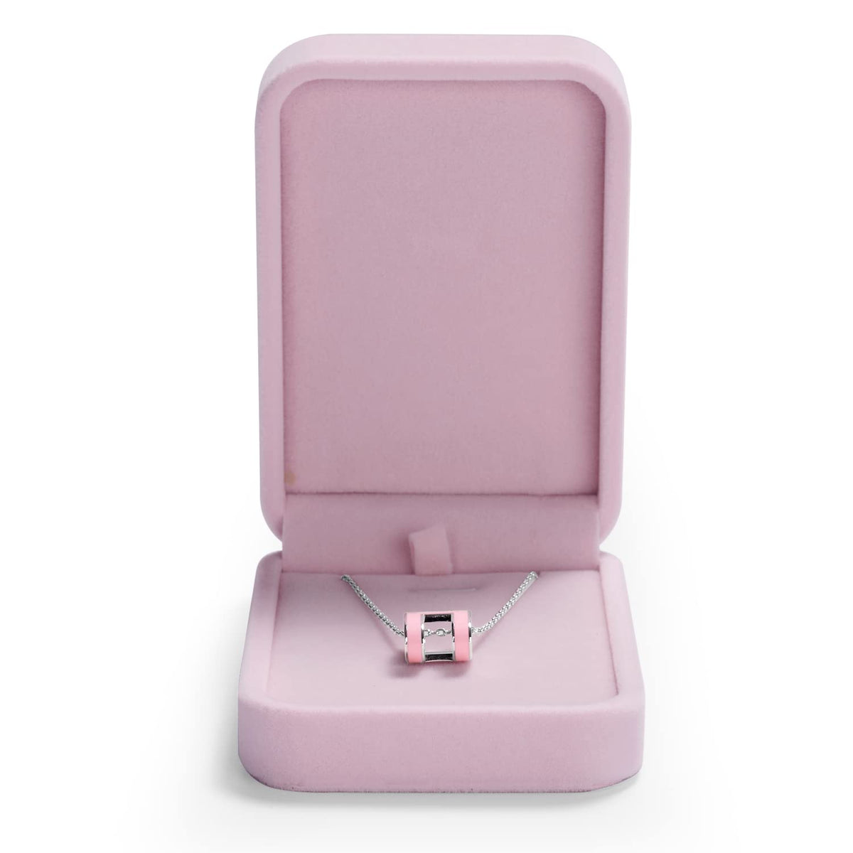 Oirlv Luxurious Velvet Necklace Storage Box Pendant Gift Case Jewelry Display Box for Anniversary Propose Christmas