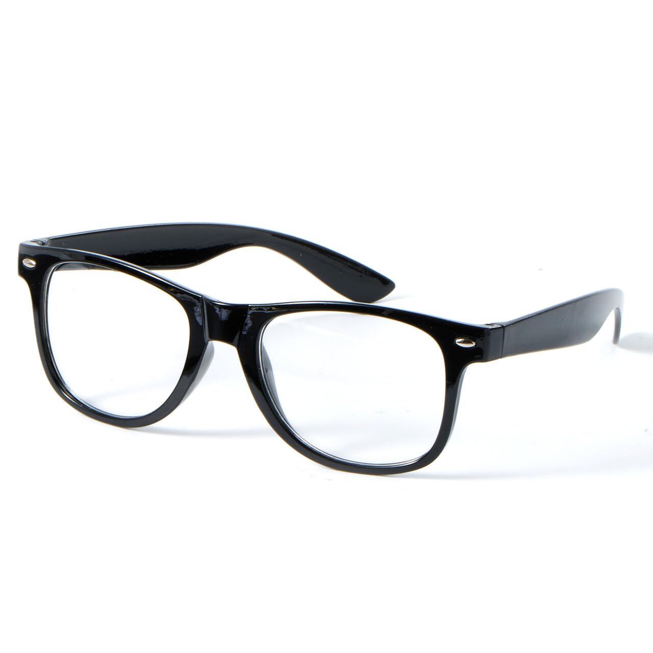 Spooktacular Creations Nerd Glasses, Black Fake Glasses with Clear Lenses Costume Props Halloween Cosplay for Men Women Adult Halloween Accessories Outfit