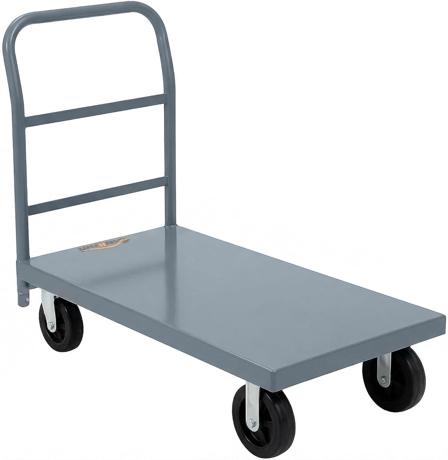 DMC-FPPS 24"x48" Heavy Duty Steel Platform Truck, 2200 lbs Load Capacity Flatbed Hand Truck, Flatbed Cart & Platform Cart with 6" Solid Rubber Casters for Warehouse & Material Handling
