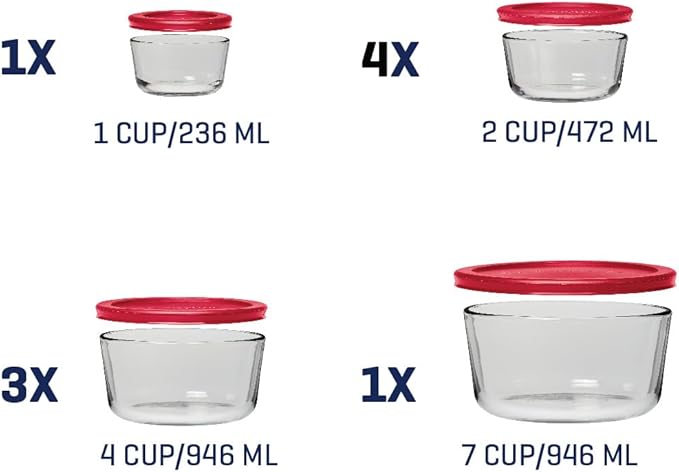 Anchor Hocking 18 Piece Glass Storage Containers