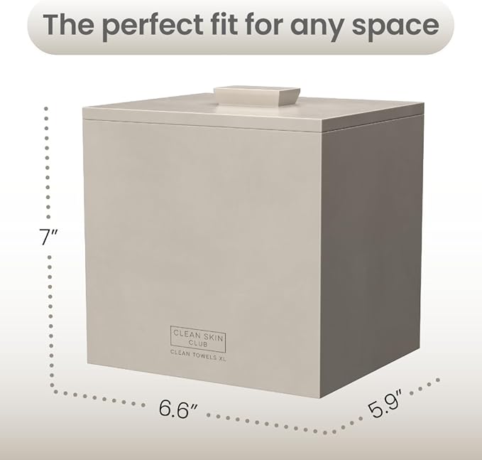 CLEAN SKIN CLUB Cement Box for 50 Disposable Clean Towels XL, Concrete