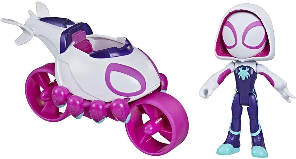Marvel Spidey & His Amazing Friends Ghost-Spider Action Figure & Copter-Cycle Vehicle, for Kids Ages 3 & Up