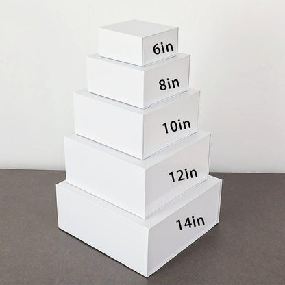 PLINJOY Magnetic Gift Box 15 Pack White Small Gift Box with Lids Closure in Bulk, Luxury Cardboard Gift Boxes for Presents,Bridesmaid Proposal,Packaging for Small Business,Parties,Bulk 8x8x4