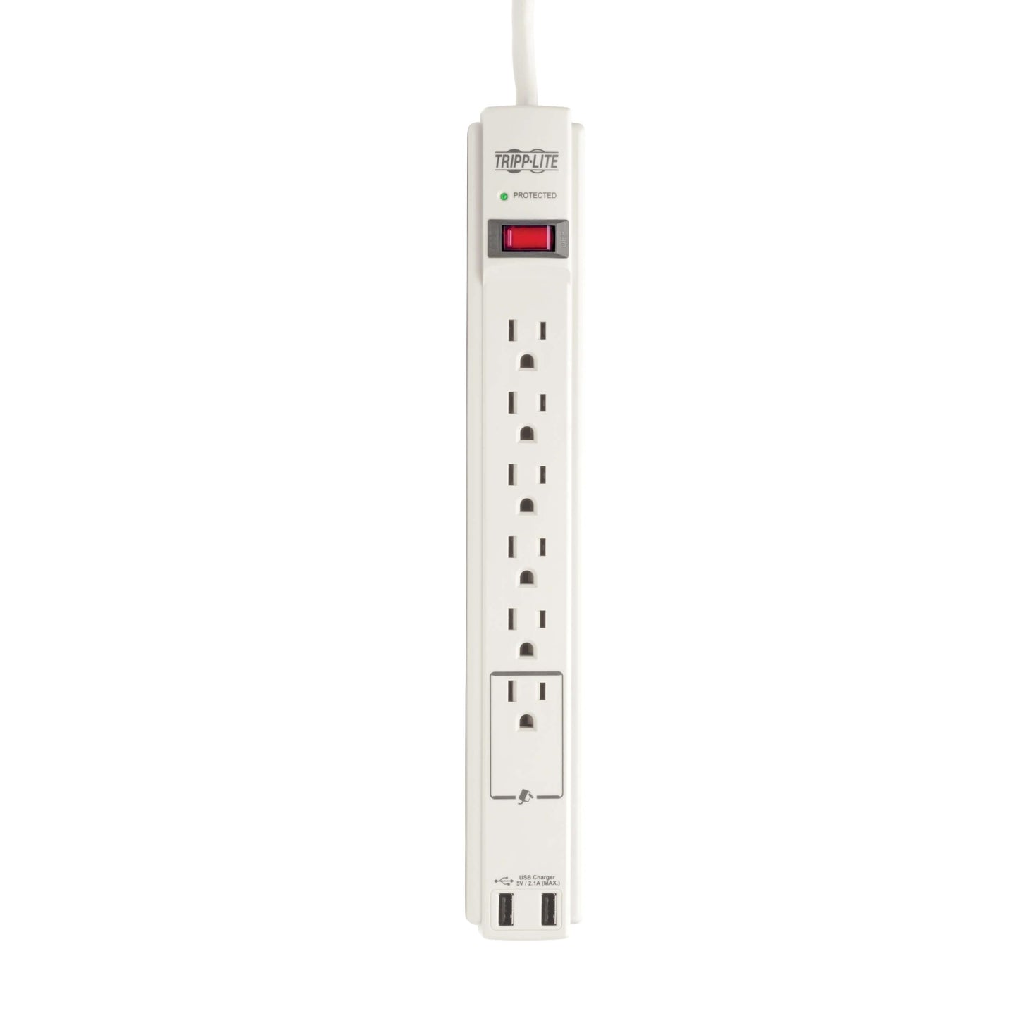 Eaton Tripp Lite series 6 Outlet Surge Protector Power Strip, 6ft Extension Cord, 900 Joules, 15A Circuit Breaker, UL Certified, Black (TLP606B)