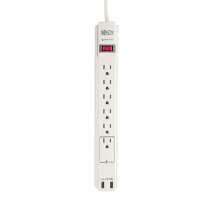 Eaton Tripp Lite series 6 Outlet Surge Protector Power Strip, 6ft Extension Cord, 900 Joules, 15A Circuit Breaker, UL Certified, Black (TLP606B)