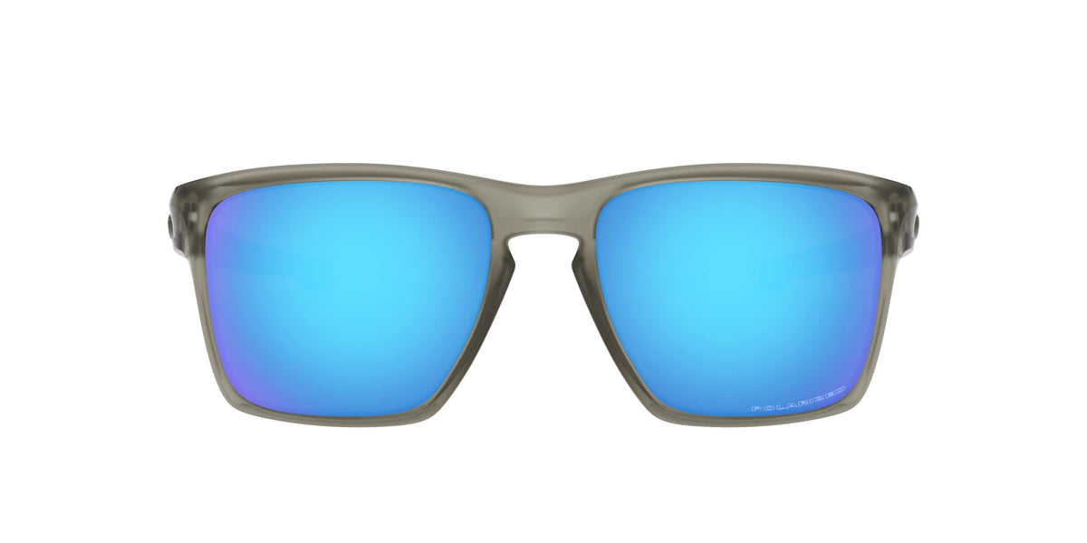 Oakley Men's OO9341 Sliver XL Rectangular Sunglasses, Matte Grey Ink/Sapphire Iridium Polarized, 57 mm