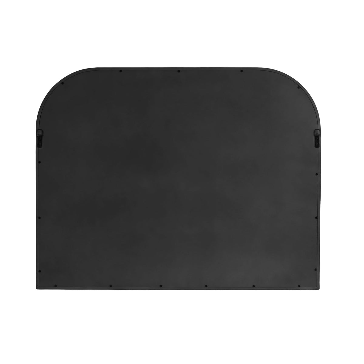 Kate and Laurel Occonor Modern Wooden Arched Mirror, 36 x 28, Black, Transitional Arch Wall Mirror with Geometric Shape for Use as Bathroom Mirror for Vanity or Fireplace Mantel Mirror