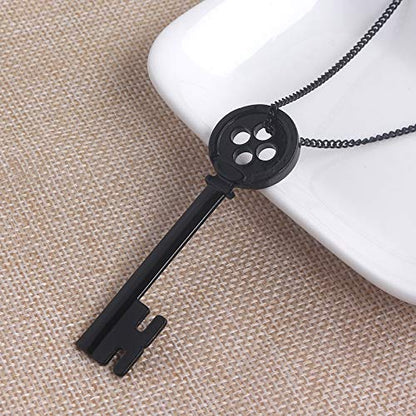 Mullike Croaline Key Pendant Necklace Seeing Stone Necklace Dragonfly Hair Clips Halloween Movie Props Cosplay Costume for Women Men (3PCS)