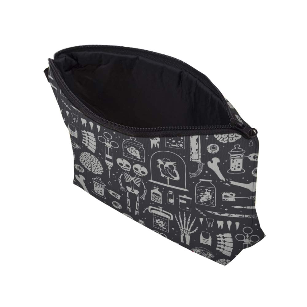 Deanfun Small Makeup Case - Cute and Waterproof Cosmetic Bag for Women(Happy Halloween D5-52254)