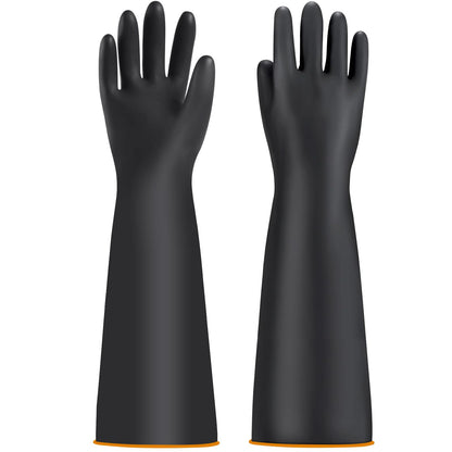 Haiou Chemical Protective Gloves for Men - Industrial, Long Waterproof, Heavy Duty Acid-Alkali Work Gauntlets (22")