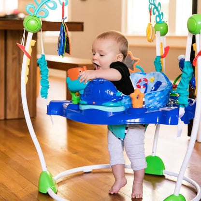 Baby Einstein, Neptune's Ocean Discovery Activity Jumper & Bouncer, Play Centre with Removable Toys, Introduces Numbers and Colours, Languages, 4 Adjustable Heights, 360° Rotation, Ages 6 Months+