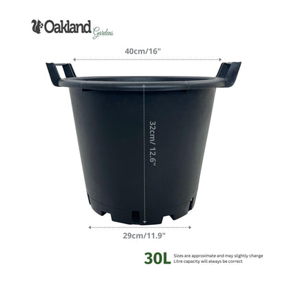 Heavy Duty 30L Plant Pots Potato Containers Buckets (Pack of 4) Large Plastic Plant Pots Outdoor Planters | Large Planter Outdoor Pots | Garden Pots for Flowers, Vegetables,Trees & General use