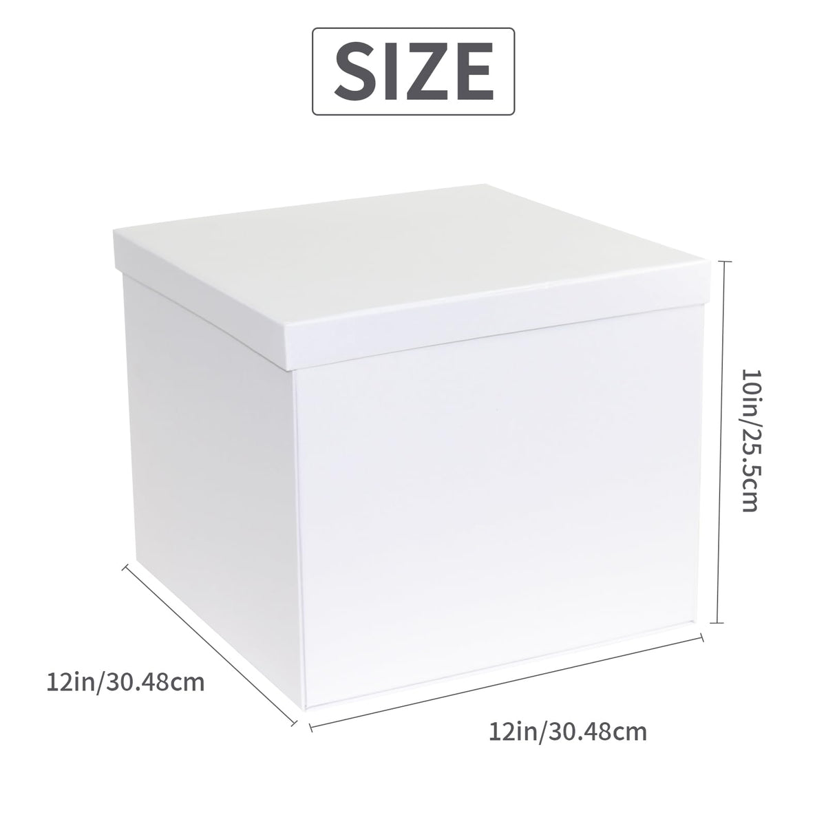 YINUOYOUJIA Large Gift Box 12x12x10 Inches,White Gift Boxes for Presents with Lids Ribbon Card,Shredded Paper for Birthday,Valentine's Day,Mother's Day,Christmas,Anniversaries.