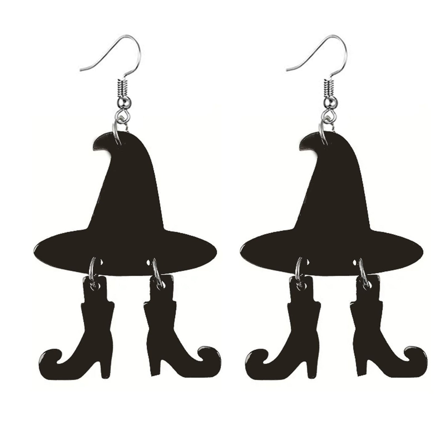 ONLYJUMP Halloween Cute Ghost Pumpkin Earrings for Women Cartoon Cat Spider Earrings Halloween Acrylic Earrings Fun Earrings (Ghost Boot)