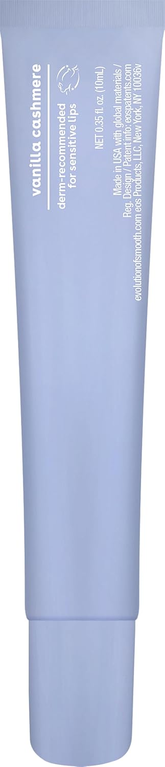 eos Cashmere Lip Butter, Vanilla Cashmere, eos Lip Butter with Plumping Peptides For Smooth Lips, 0.35 fl oz