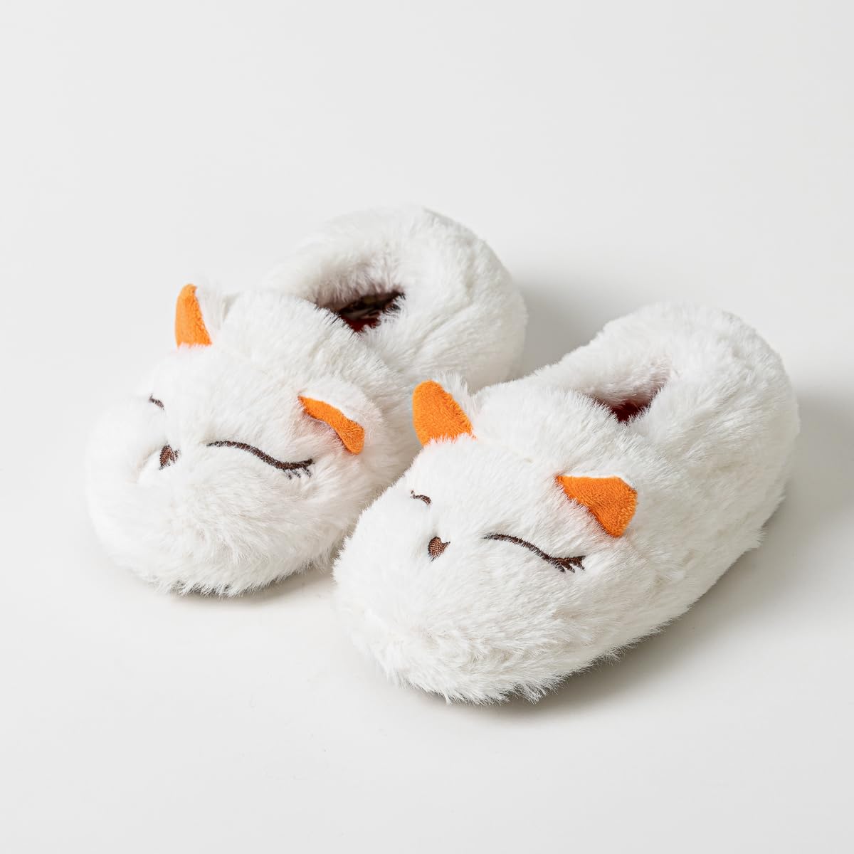 LZSYC Girls Cute White Fox Warm Slipper Indoor,US5-6