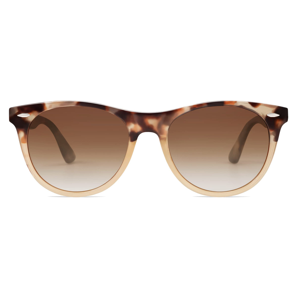 SOJOS Classic Polarized Sunglasses for Women Men Small UV400 Lenses SJ2076 with Brown Tortoise/Brown