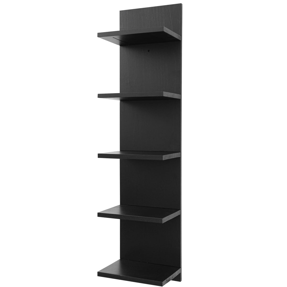 NIUBEST Wooden 5 Tier Wall Shelf,Vertical Column Floating Storage Home Decor Organizer,Floating Shelf Wall Decor Shelves for Bedroom, Living Room,Vanity(Black)