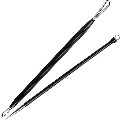 Teenitor Pimple Extractor Acne Treatment Tool Surgical Grade Blackhead Comedone Removal 2-in-1 Popper Tool for Face Nose Blackhead Extractor Tool Silver