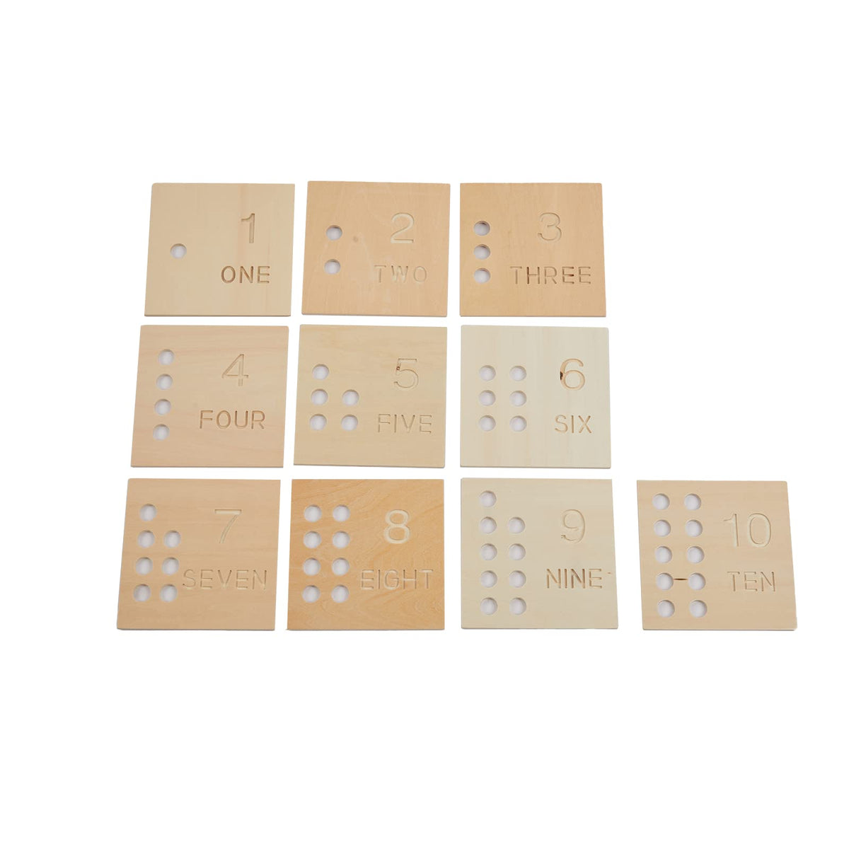 Adena Montessori Toys Wooden Counting Peg Game - Learn to Count 1-10 with Numerals, Peg Drop Box & Tumbling Pegs - Educational Toddler Toy for Early Math Skills Development (Small Counting Pegs Board)
