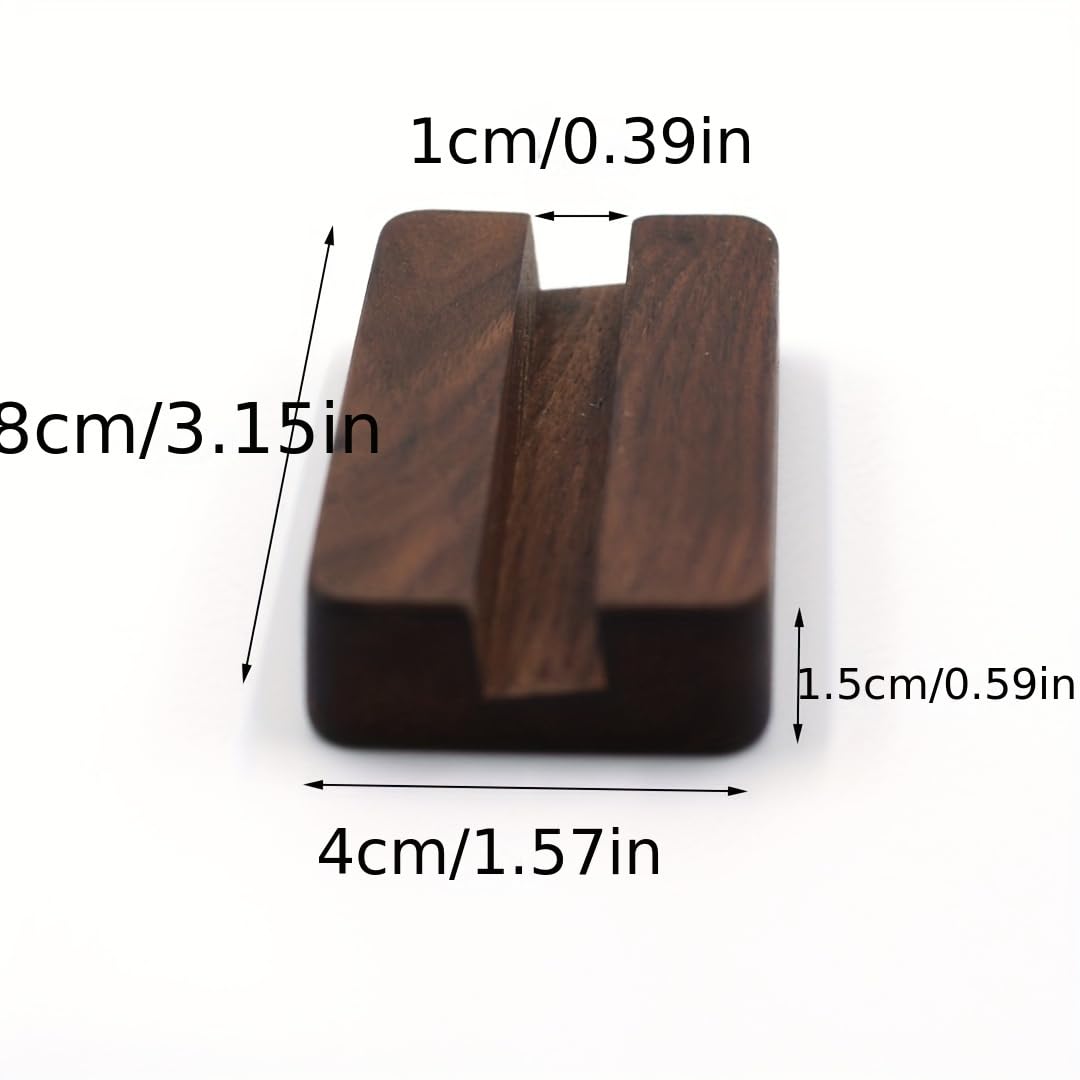 Yantric wood Business Card Holder for Desk, Wooden Creative Business Card Display for Desk, Wood Business Card Stand for Office, Tabletop ( 2pack)