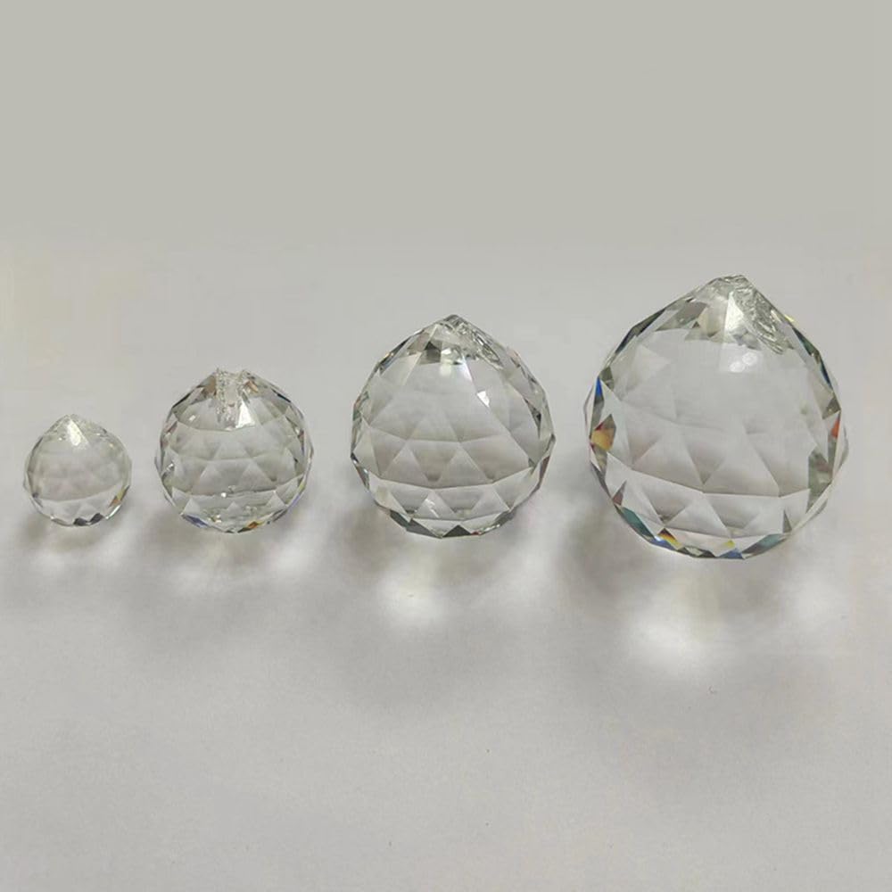 80mm Large Crystal Prism Suncatcher for Windows Hanging, Clear Glass Crystal Sun Catcher Beads Pendants Maker Balls for Indoor Outdoor Garden Feng Shui Home Decor
