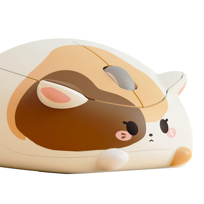 Akko Cat Theme Wireless Gaming Mouse, 2.4G GHz with a USB Receiver, Cute Optical Cordless Cartoon Mice for Computer/Laptop/Desktop/PC, Compatible with Mac/Win (Gray Mimo)