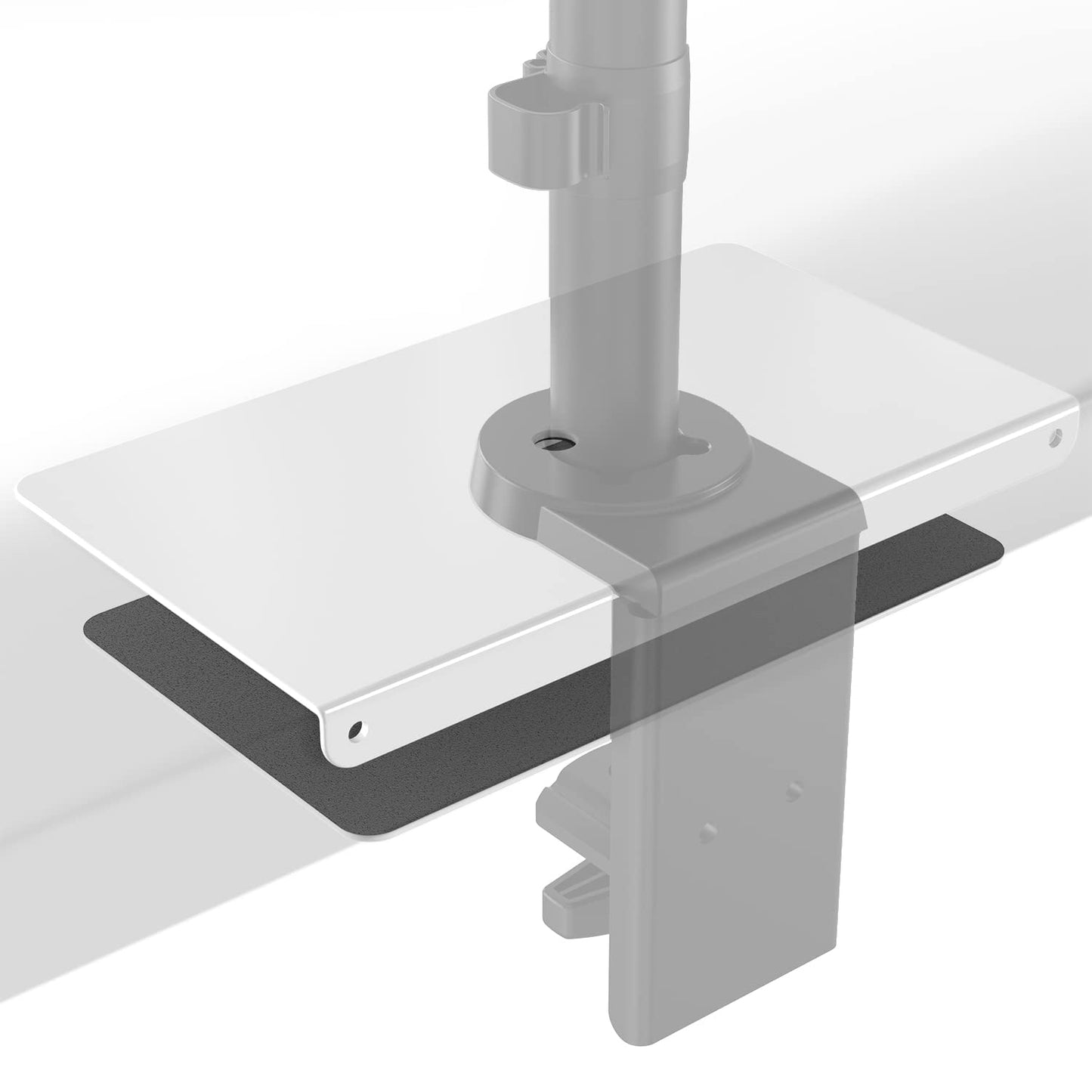 WALI Monitor Mount Reinforcement Plate for Thin, Glass, and Other Fragile Table Tops, with Most Monitor Bracket Grommet C Clamp Installation (CGRP-B), Black