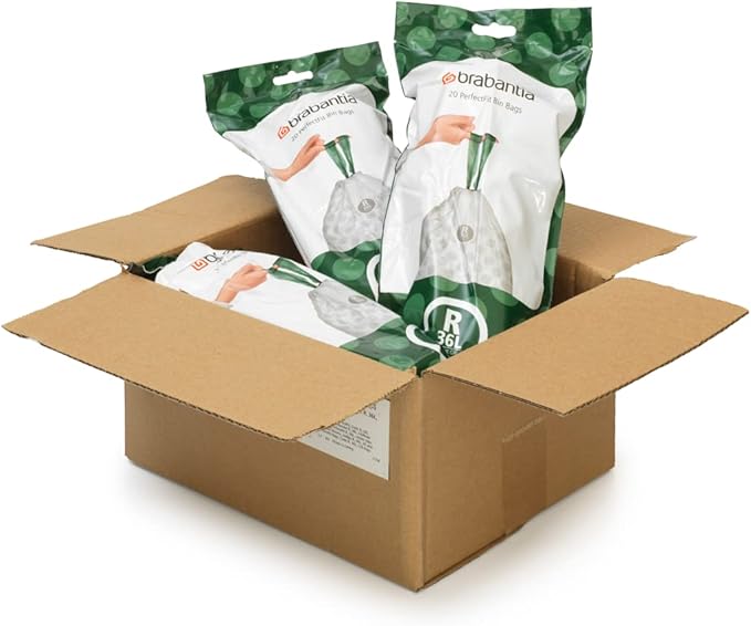 Brabantia PerfectFit Trash Bags Thick Plastic Trash Can Liners