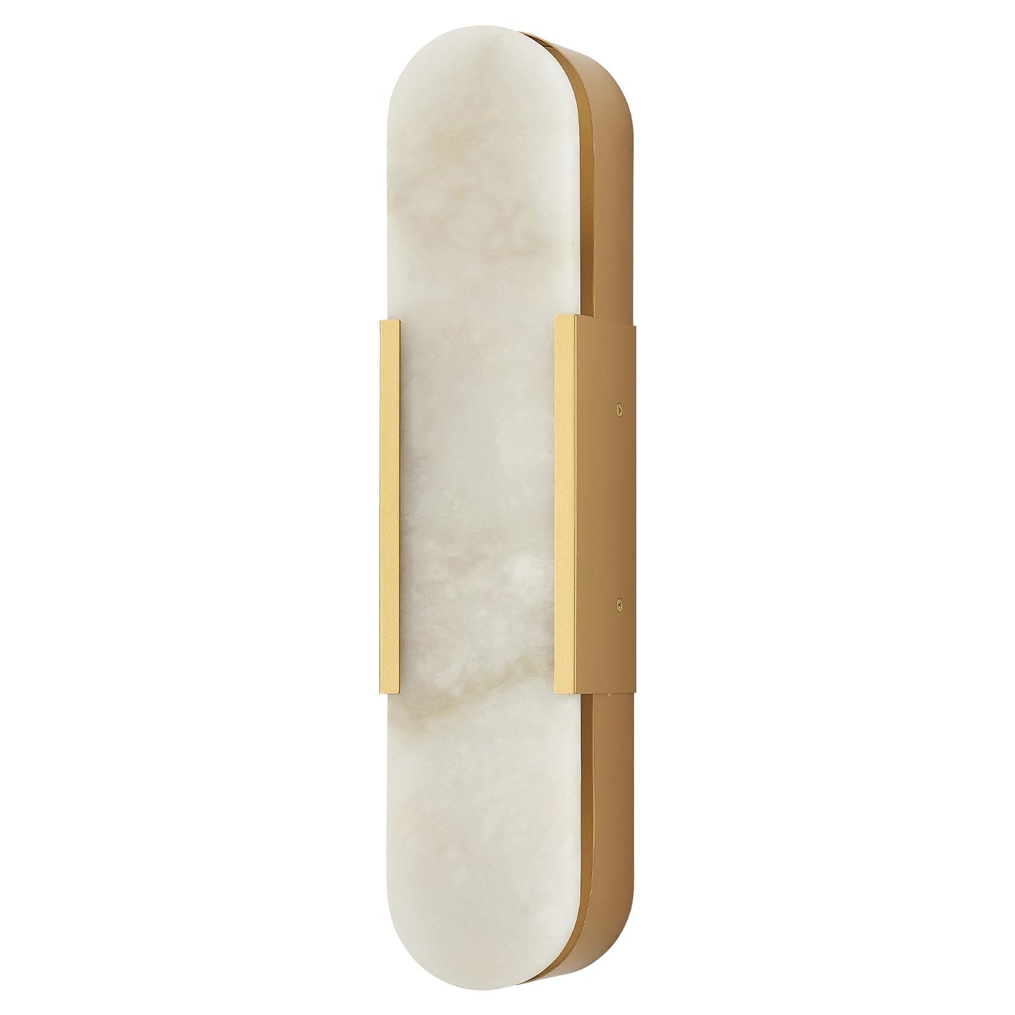 VANZARLA Modern Gold Wall Sconces for Living Room, Marble Sconce Wall Light Fixtures for Bedroom, Alabaster Sconce Lighting for Entryway Bathroom, 1 Pack