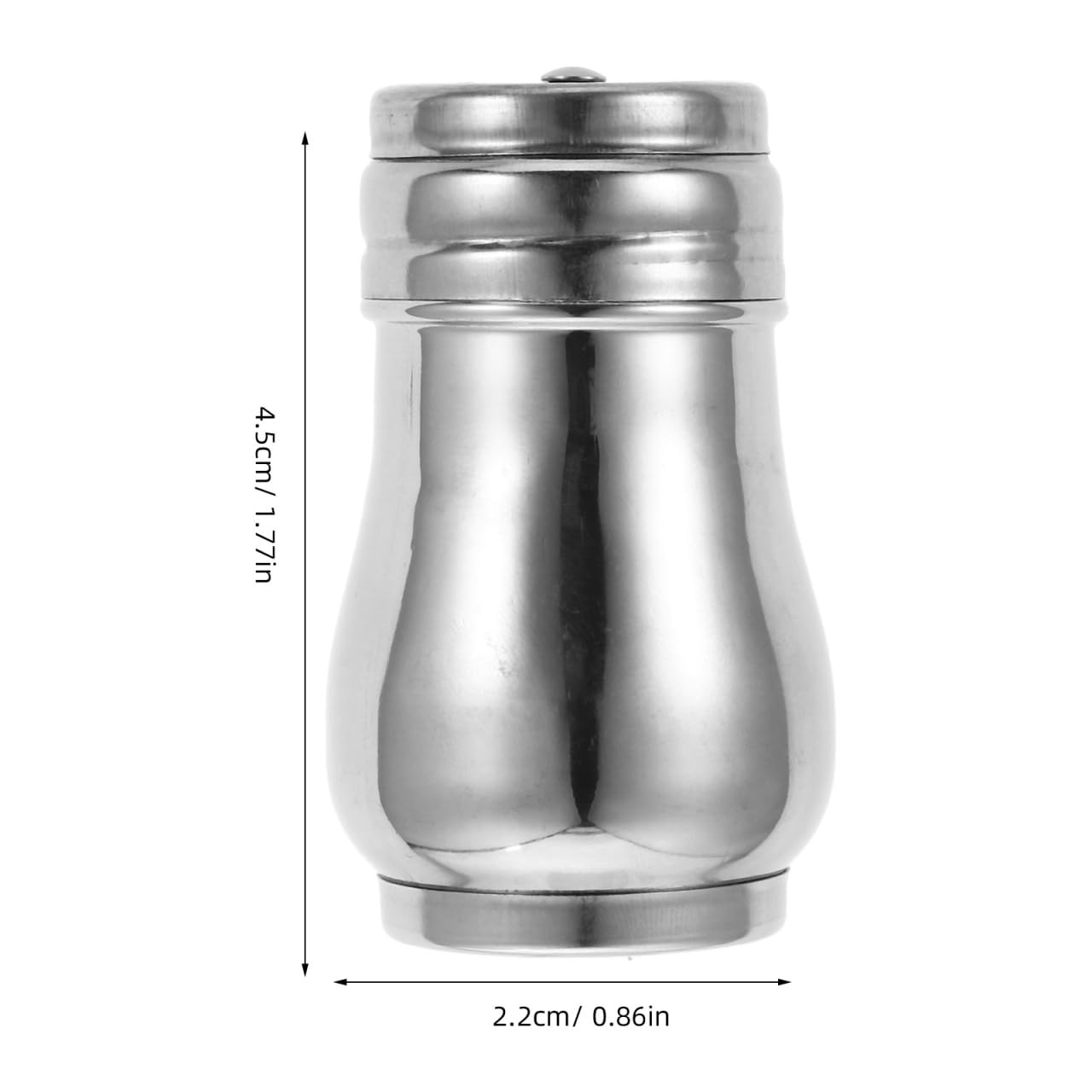 ELAYARD 2Pcs Castor Travel Shakers Mini Spice Jars Travel Salt Container Metal Salt ShakerSalt and Sugar ShakersTravelSaltShaker Mini Stainless Steel Silver
