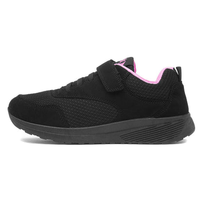 XL Kids Black Easy Fasten Trainer - Size 1 UK - Black