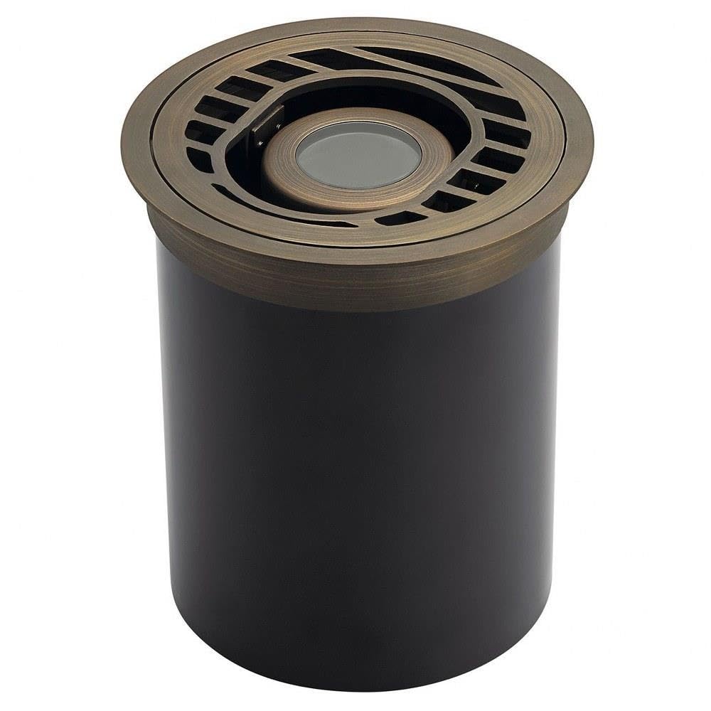 KICHLER 12 Volt 7 Watt Accent Well Light in Centenial Brass Finish for use as an Uplight in a Recessed Well, 15789CBR