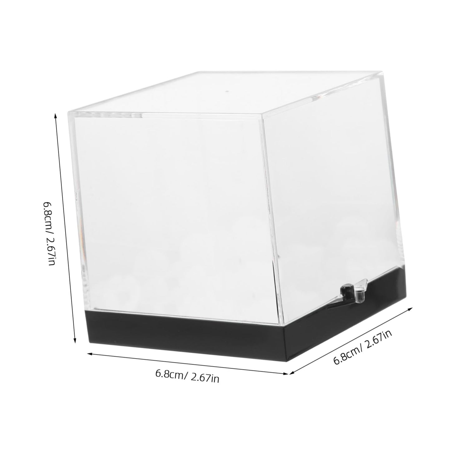 OATIPHO 4pcs Square Mineral Specimen Display Boxes Rock Collection Case Crystal Display for Home Shelf Decoration Black Base