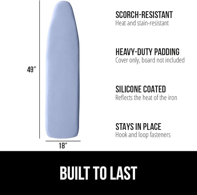 GORILLA GRIP The Original Ironing Board Cover and Pad, Silicone Coating