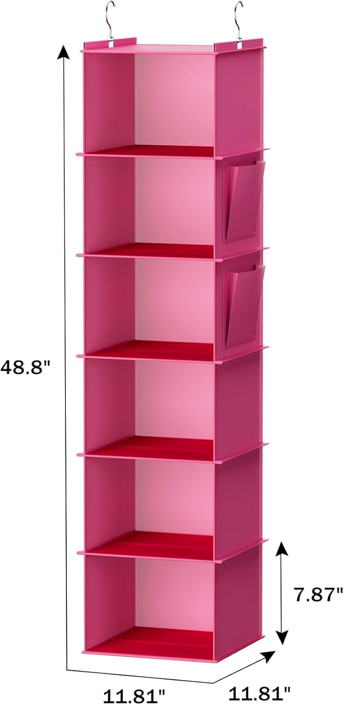 YOUDENOVA Hanging Closet Organizer, Closet Hanging Storage Shelves