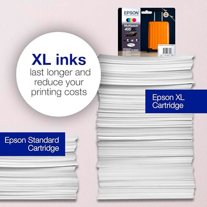 Epson 405 Suitcase Genuine Multipack, 4-colours Ink Cartridges, DURABrite Ultra Ink