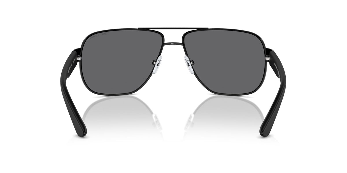 A|X ARMANI EXCHANGE Men's AX2012S Rectangular Sunglasses, Matte Black/Grey Polarized, 62 mm