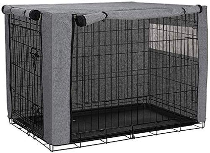 Chengsan Durable Windproof Dog Crate Cover for Metal Crate Indoor Outdoor Protection
