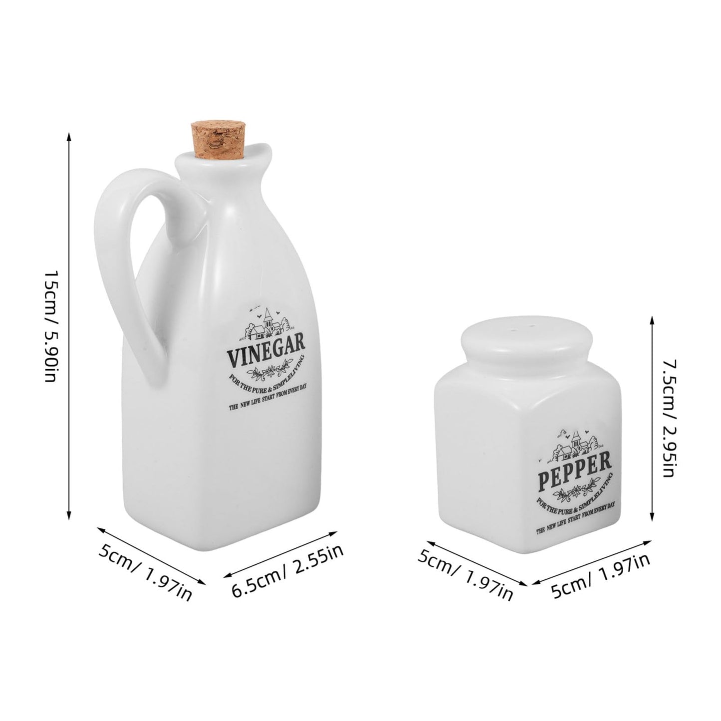 4pcs Seasoning Bottle Set Liquid Condiment Pot Ceramics Soy Sauce Dispenser Condiment Bottle Vinegar Dispenser Small Simple Sauce Bottles Vintage Vinegar Jar Oil Pot White Pottery