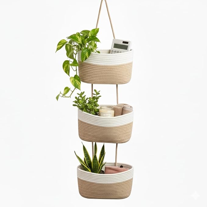 Hanging Wall Basket, Over the Door Hanging Basket